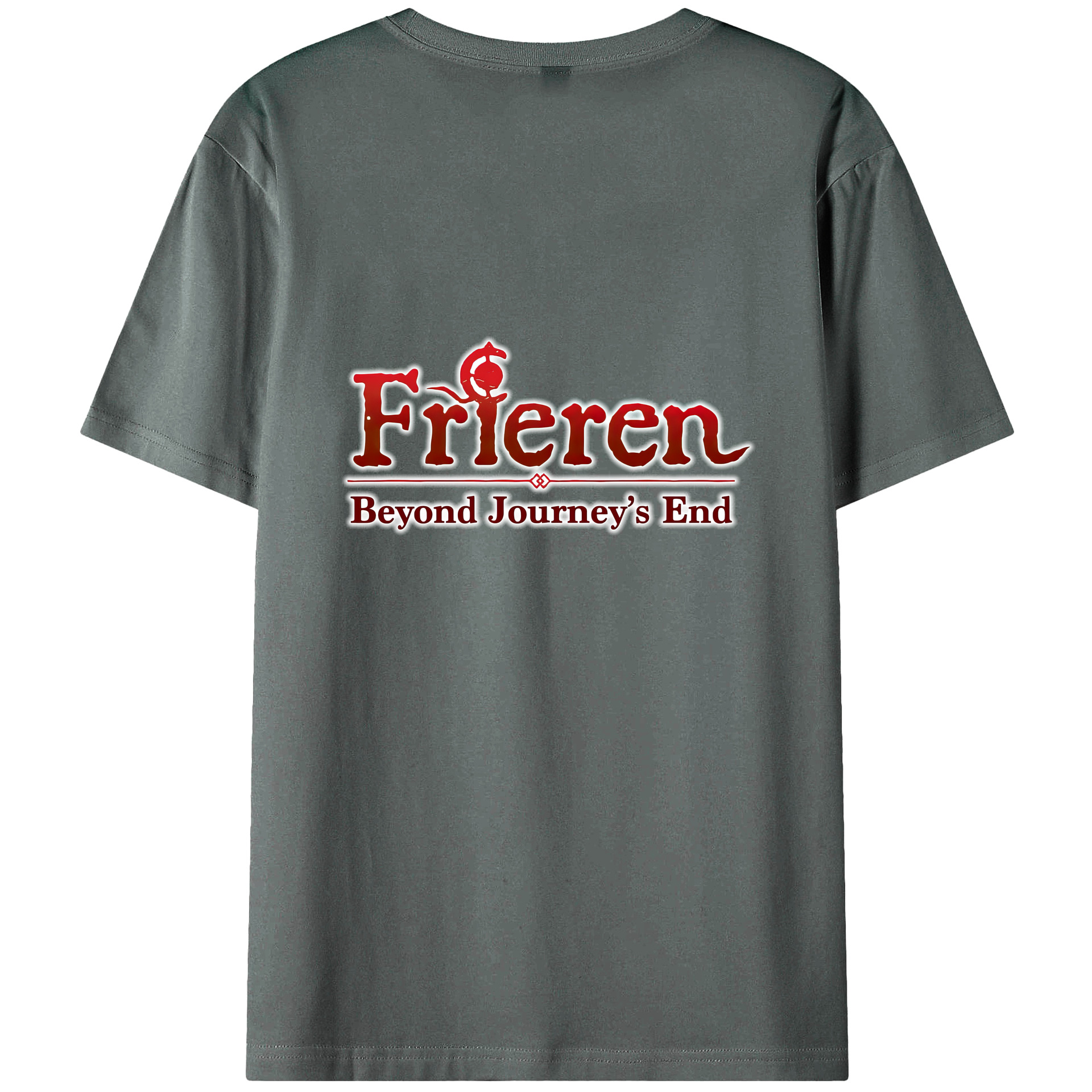 （画像用） 葬送のフリーレン Frieren 綿100％半袖Tシャツ（背面プリント）